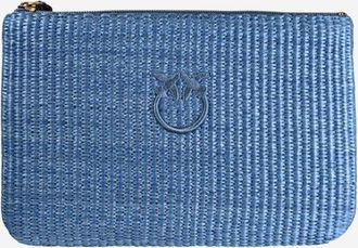 Pinko Pinko Bast-Clutch mit Logo