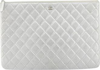 Chanel Pre-owned Clutches, female, Gray, Size: ONE SIZE Pre-owned Vintage Clutch