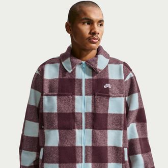Nike Mens Nike SB Essential Skate Shirt Jacket in Blue | HV1421-474
