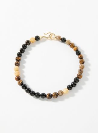 Pilgrim Mens Large tigers eye bead necklace