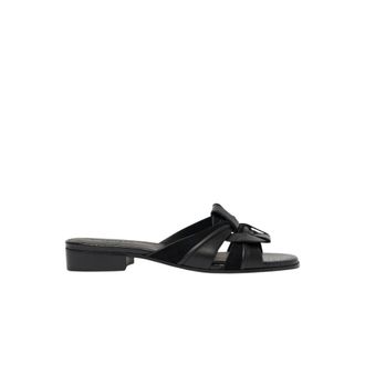 Scarosso Anna Slippers - Dames - Sandalen - Zwart - 40 EU - Leer - Schoenen