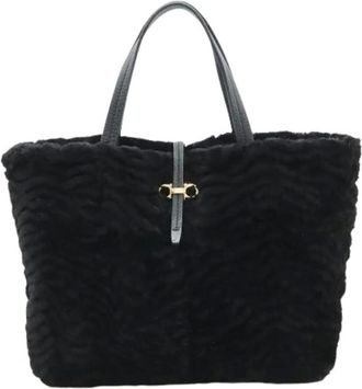 Ferragamo Pre-owned Tote Bags, female, Black, Size: ONE SIZE Pre-owned Tote Bag