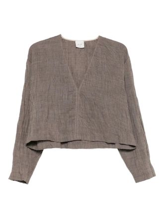 Alysi Blusa con scollo a V - Grigio