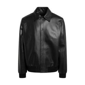 Fendi Blouson - Heren - Leren en Su&egrave;de Jassen - Zwart - S - Leer - Jassen