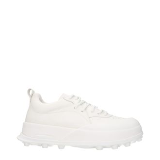 Jil Sander White Leather Mens Sneakers