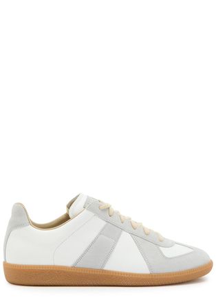 Maison Margiela Replica Panelled Leather Sneakers - White - 41 (IT41 / UK7)