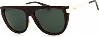 Polaroid Polarized Green Browline Ladies Sunglasses PLD 6221/S/X 0086/UC 57
