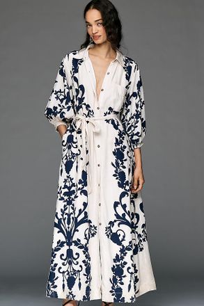 Maeve The Mona Linen Shirt Dress by Maeve