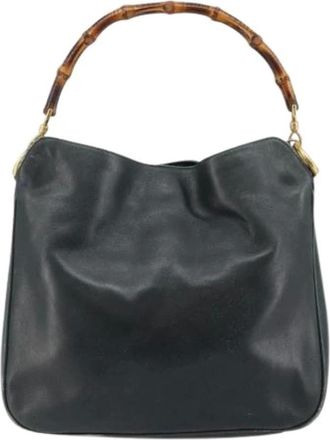 Gucci Pre-owned Handbags, female, Green, Size: ONE SIZE Pre-owned Vintage Leather Handbag