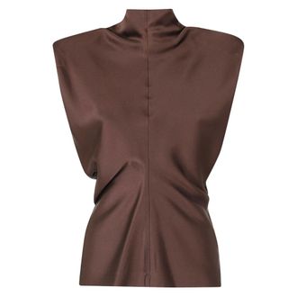 Federica Tosi Dames, Blouses & Shirts, Bruin, Maat: XS
