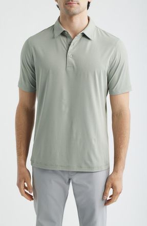 Scott Barber Micro Stripe Polo in Agave at Nordstrom, Size Xx-Large