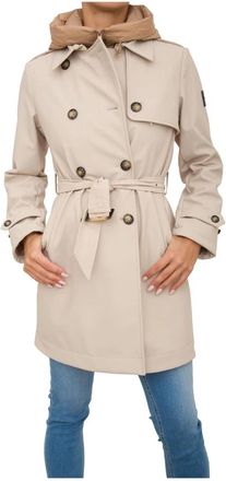 Dekker Beige Parka Trench Coat - Dames - Trenchcoats - Beige - M - Jassen
