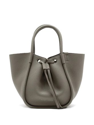 Proenza Schouler Kleine shopper met trekkoord en ruches - Grijs