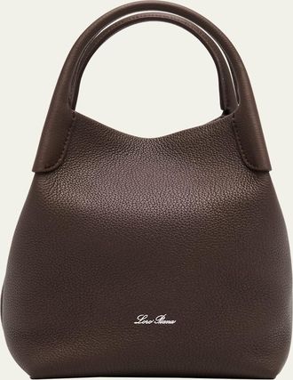 Loro Piana Bale Small Leather Top-Handle Bag