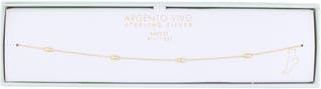 Argento Vivo 18K Gold Plated Sterling Silver Station Chain Anklet at Nordstrom Rack