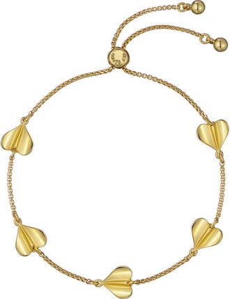 Ted Baker Helena Flutter Heart Station Bracelet in Metallic Gold at Nordstrom