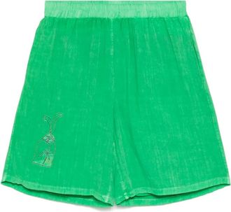 Stain Shade Shorts con ricamo - Verde