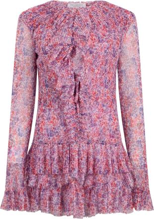 Philosophy di Lorenzo Serafini Overhemden, Dames, Roze, M, Polyester, Bloesemprint Blouse