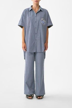 Camilla Oversized Pocket Tunic in Sevillian Style at Nordstrom, Size X-Small