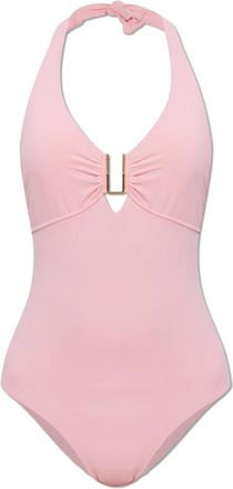 Melissa Odabash Tampa Badpak uit &eacute;&eacute;n stuk - Dames - Badpakken - Roze - XS - Satijn - Badmode