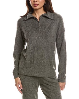 Barefoot Dreams Cozychic Lite Cable 1/2-Zip Pullover