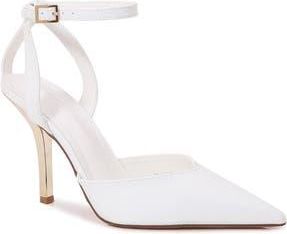 Berness Clarissa Faux Leather DOrsay Pump in White at Nordstrom Rack, Size 6.5