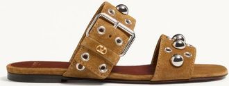 Valentino Garavani Nellc&ocirc;te Crust Leather Slide Sandal Wo