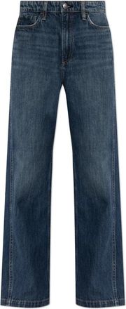 Rag & Bone Logan Spliced Wide-Leg Jeans - Dames - Regular Fit Jeans - Blauw - W29 - Katoen - Jeans