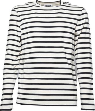Jil Sander Classic Nautical-Inspired Stripe Knit Sweater