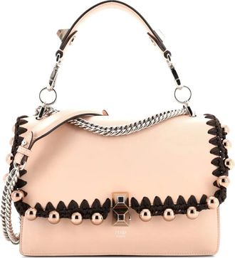 Fendi Kan I Bag Beaded Whipstitch Leather Medium satchel - Roze