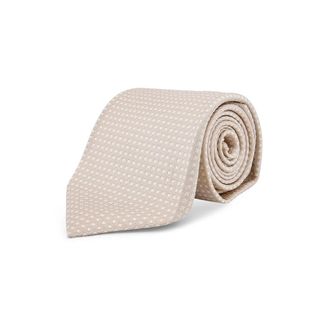 Tom Ford Accessoires, Heren, Beige, ONE Size, Zijden Jacquard Stropdas