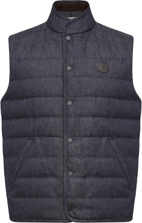 Moncler Moncler Liorane Denim Down Vest, Men, Blue, Size: 2