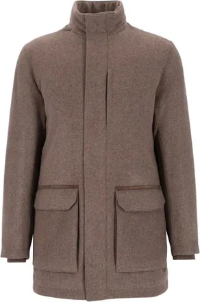 Corneliani Hombre, Abrigos, Marr&oacute;n, Talla: XL