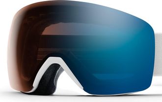 Smith Skyline ChromaPop Snow Goggles in White Vapor /Blue at Nordstrom, Size Medium