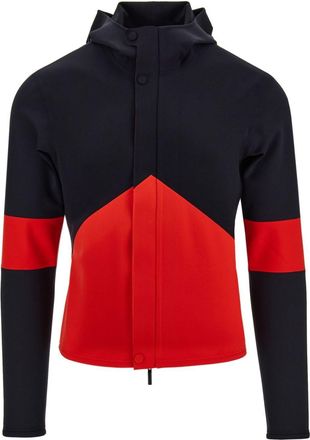 Ferragamo colour-block hooded jacket - men - Polyester/Polyimide/Elastane - M - Black
