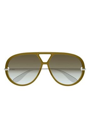 Bottega Veneta 63mm Oversize Gradient Pilot Sunglasses in Brown at Nordstrom