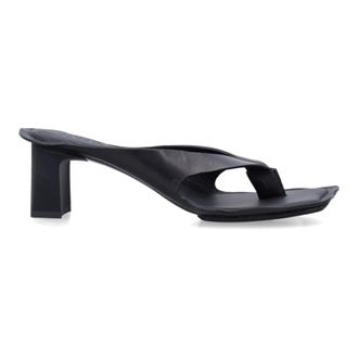Maison Margiela Heeled Mules, female, Black, Size: 6 US Tong Heel Sandal