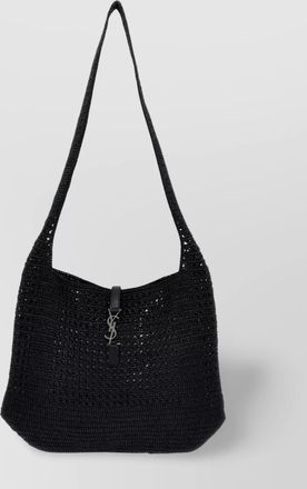 Saint Laurent le 5 &agrave; 7 medium raffia tote bag