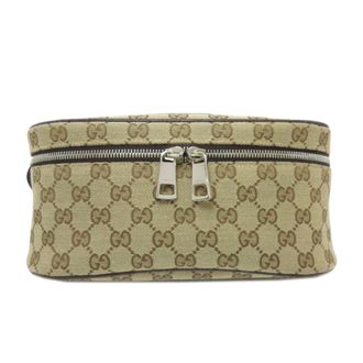 Gucci Brown Canvas Sling Bag (Pre-Owned)