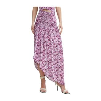 Iro Falda Asim&eacute;trica Floral Fruncida Noseti - Skirts - Mujer - Multicolor - M