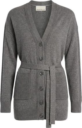 Pennyblack V-hals Vest - Dames - Vesten - Grijs - XL - Wol - Truien & Vesten