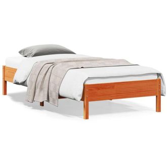 vidaXL Bed Frame without Mattress Wax Brown 90x200 cm Solid Wood Pine Vidaxl