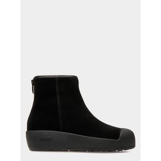 Bally Curling Bootie in Suede in Black at Nordstrom, Size 43