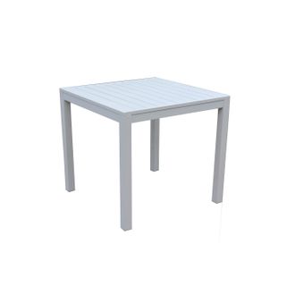 Vacchetti Vacchetti - Mesa Comedor Blanco 70x70 Cm H 75 Cm En Aluminio Mod. Sullivan