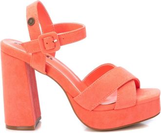 Xti Suede Dressy Sandals In Coral