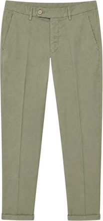 Mason's Slim-fit Broeken - Heren - Slim Fit Broeken - Groen - S - Leer - Broeken