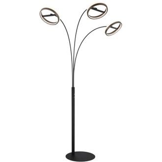 Globo Lighting L&aacute;mpara De Pie Led Integrada, Color Negro Mate, Regulable Por Led, 3000-6000 K, Con Regulador T&aacute;ctil