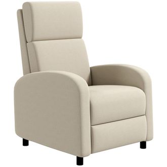 HOMCOM Sof&aacute; reclinable 64x86x102 cm crema