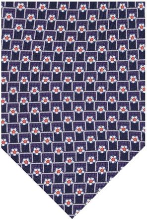 Ferragamo Blue Tournament Geometric Tie