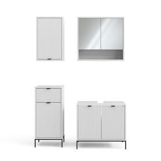 Vicco Conjunto De Muebles De Ba&ntilde;o Eliza, Blanco, 4 Partes